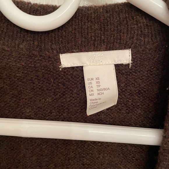 H&M brown long cardigan XS - Picture 3 of 3